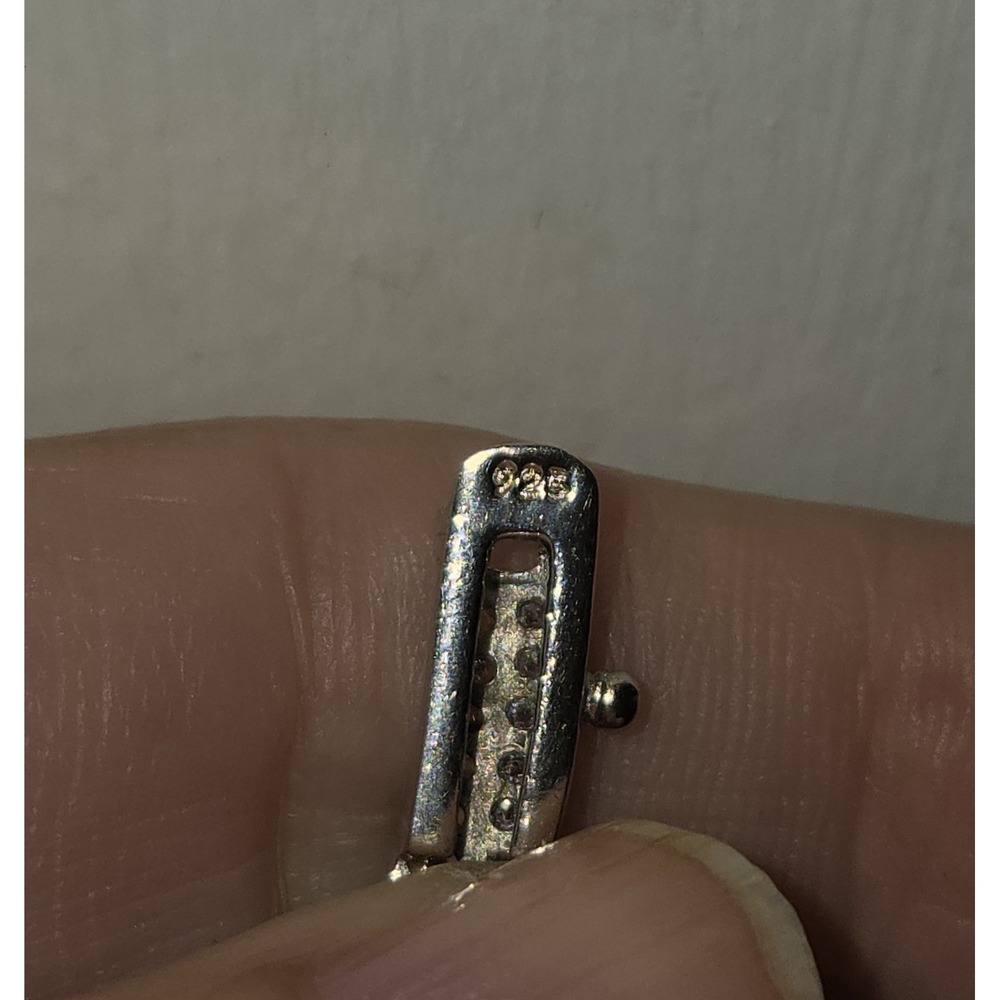Sterling Silver .925 And Black Spinel Necklace. 16 Inches. 1.2 Ozt - Picture 3 of 9